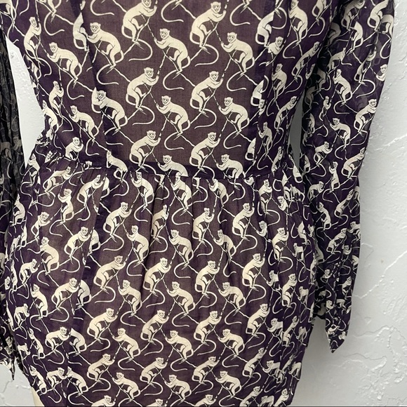 Anthropologie Monkey Animal Printed Top - Picture 6 of 10